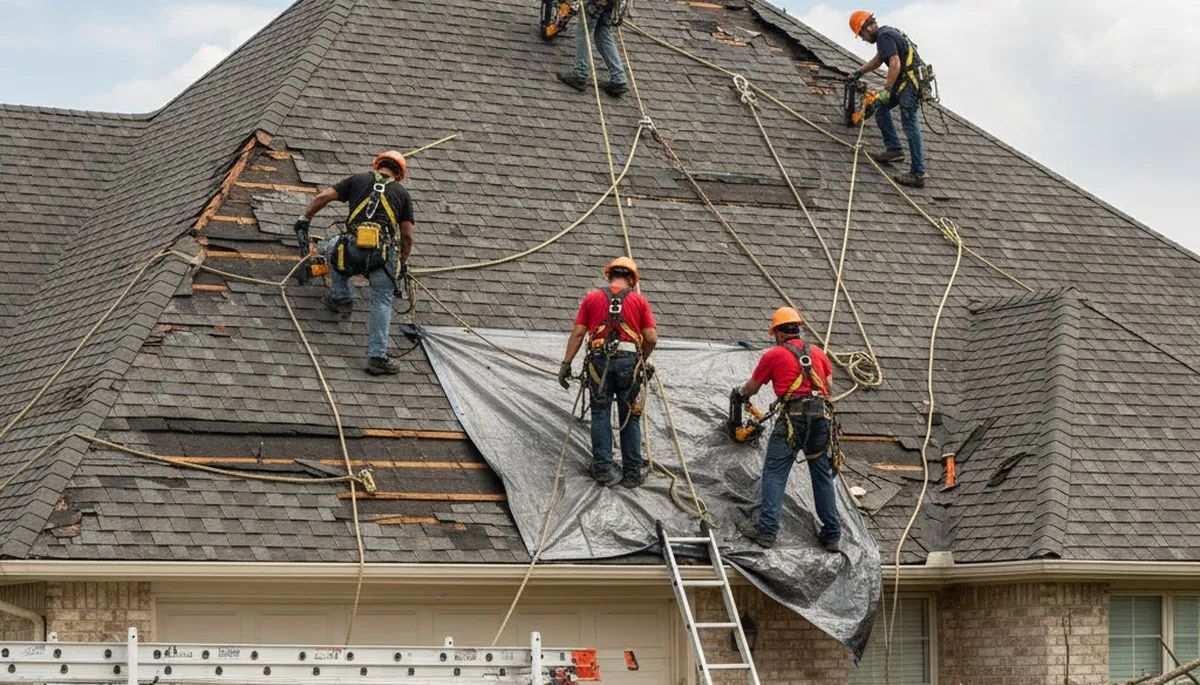Lakeland, FL arborists clearing storm-damaged trees and debris for emergency tree service