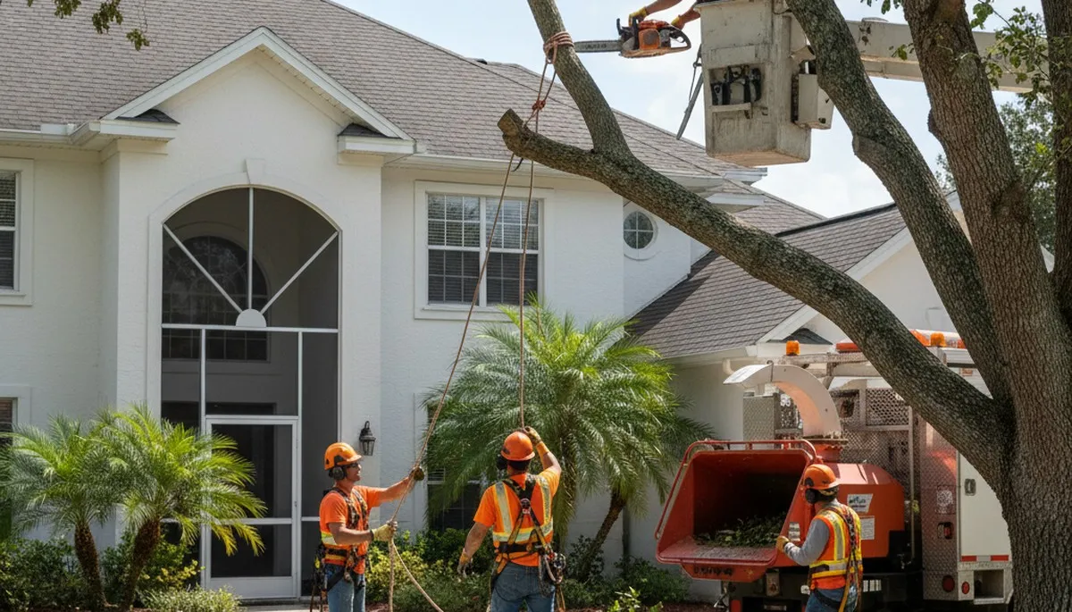 Tree service crew in Lakeland, FL providing professional tree trimming and removal services