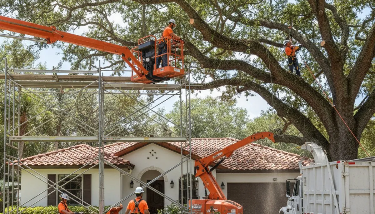 Tree service crew in Lakeland, FL providing professional tree trimming and removal services