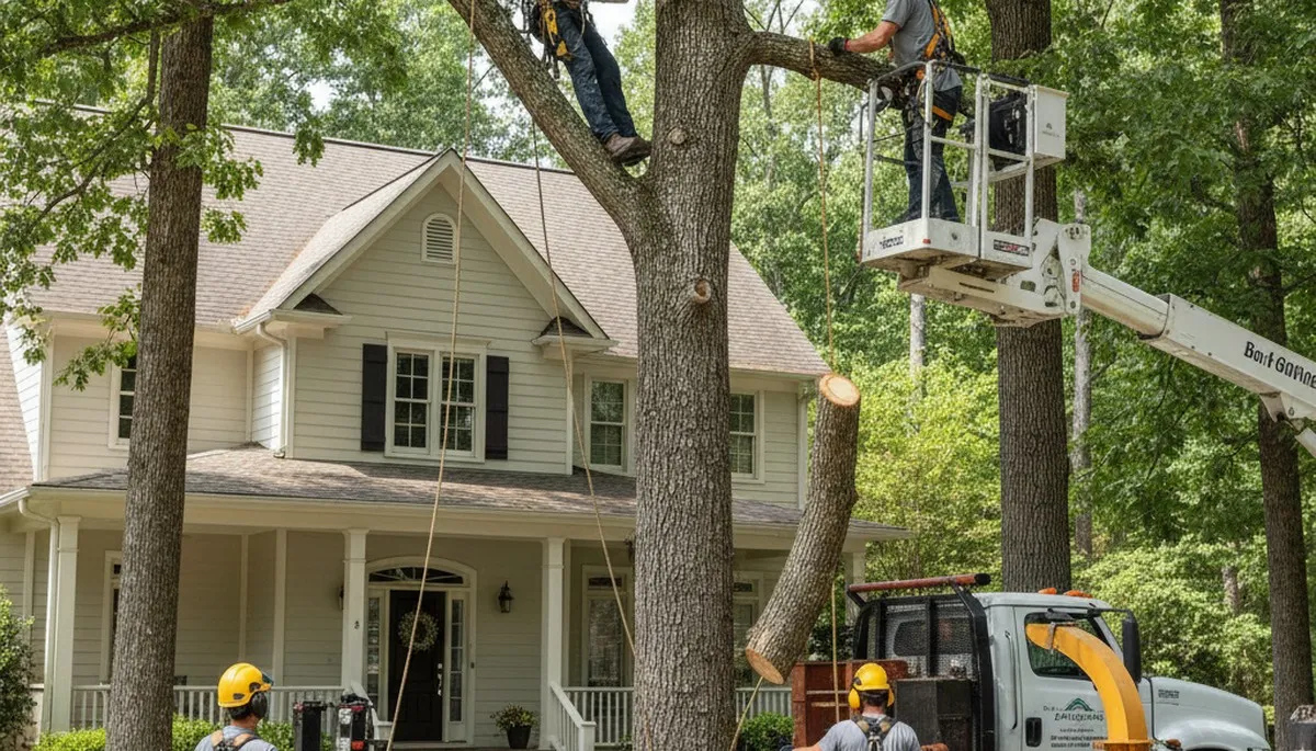 Tree service crew in Lakeland, FL providing professional tree trimming and removal services